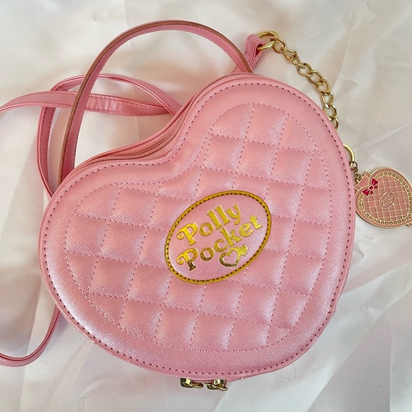 Purse AND Wallet NEWExclusive Polly Pocket Purse and Matching Wallet Heart Shape - Picture 1 of 11